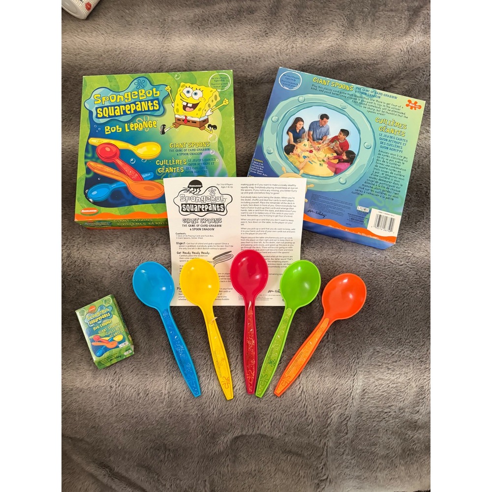 Nickelodeon SpongeBob SquarePants Giant Spoons Card Game 2005